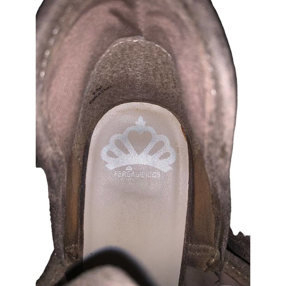 Fergalicious by Fergie Doe Grey Harvey Ankle Open Toe Booties Size 9.5 - Picture 8 of 11